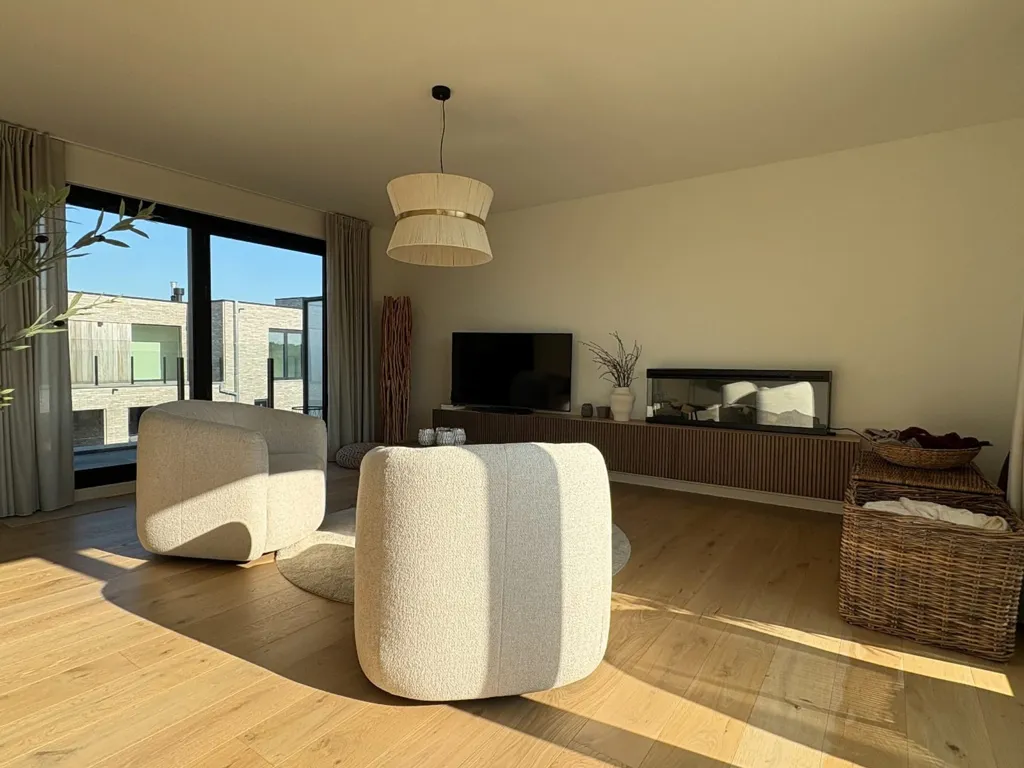 Soggiorno - Penthouse with River View in Over-Leie