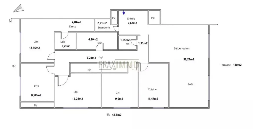 Plaan - Penthouse with Rooftop Terrace in Nice