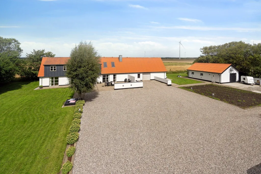 Aerial - 1937 Villa with Garden in Brovst