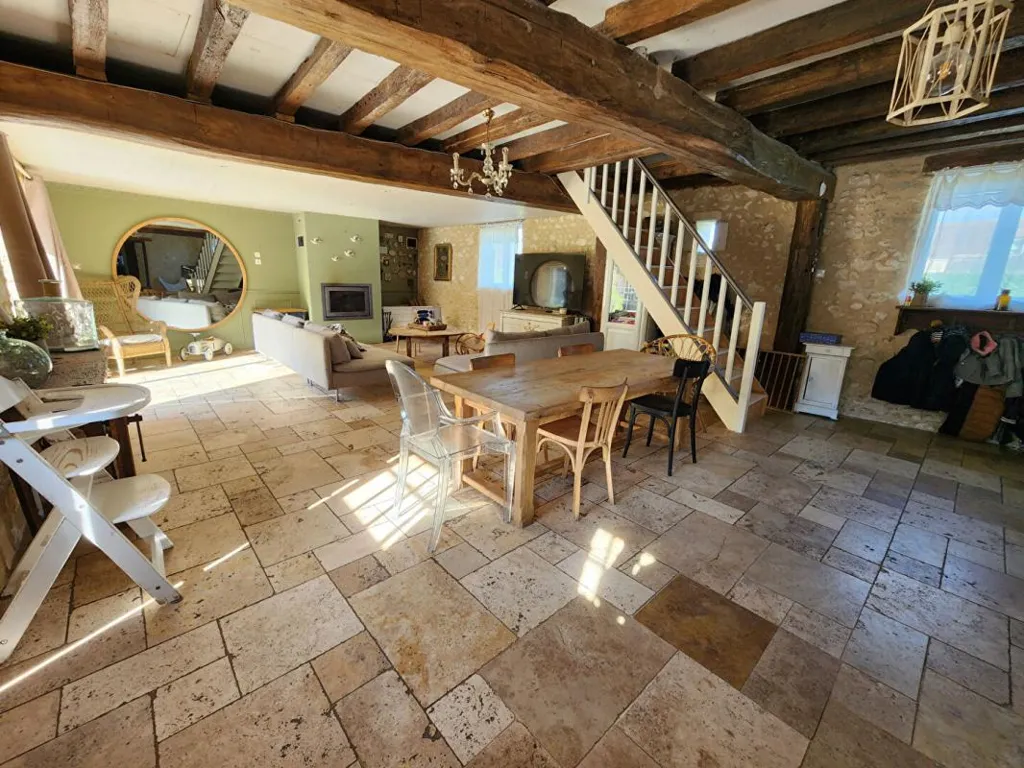 Dining Room - Renovated Longère with Gîte in Saint Hippolyte