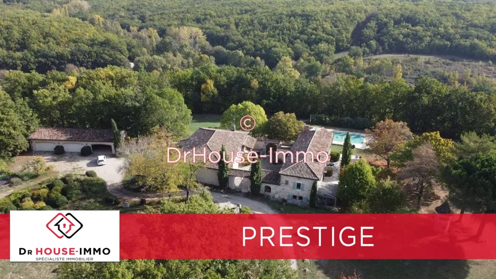 Vista aerea - Restored Manor with Pool in Amarens