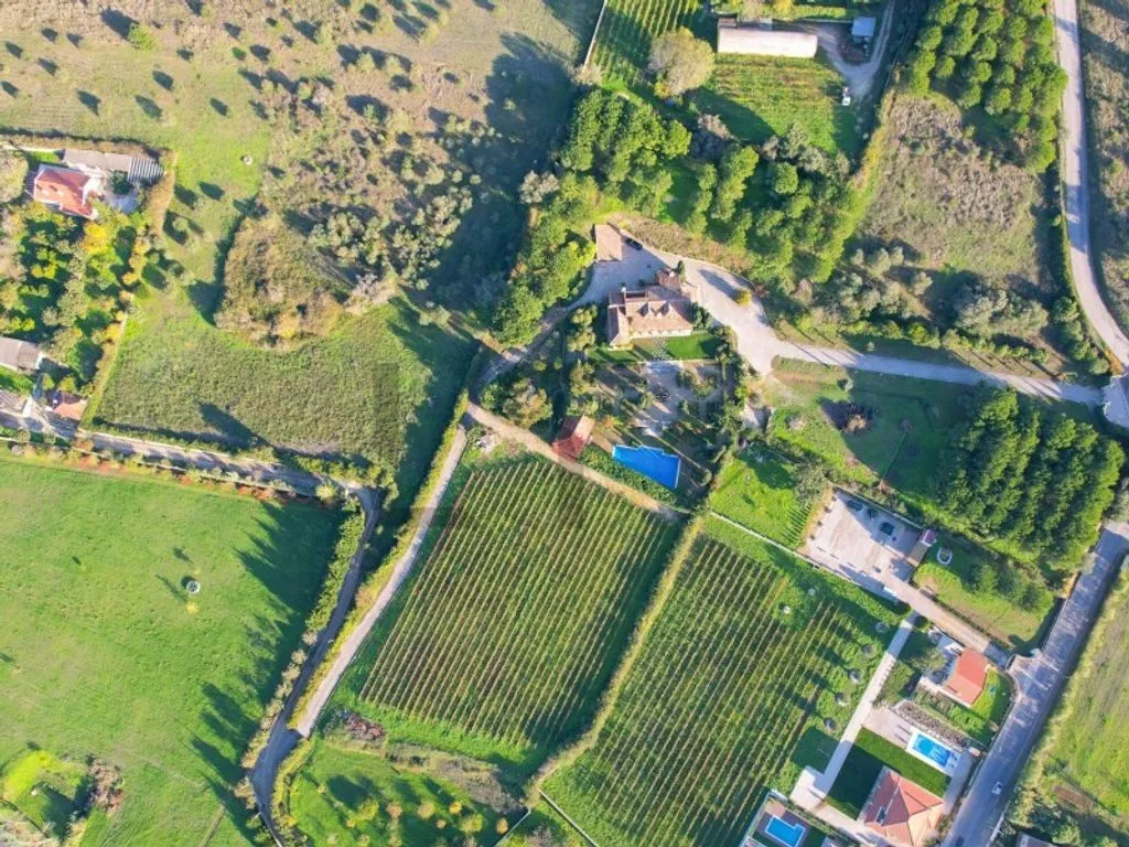 Vue aérienne - Farm with Pool and Vineyard in Azeitao