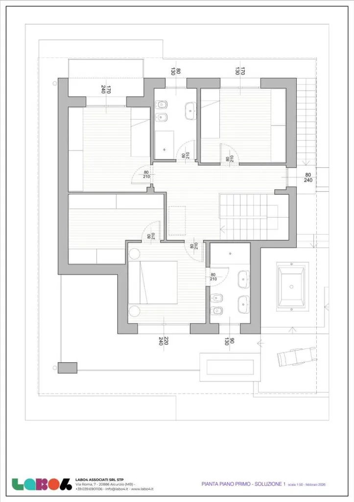 Plan - Modern Villa with Private Garden in Bernareggio