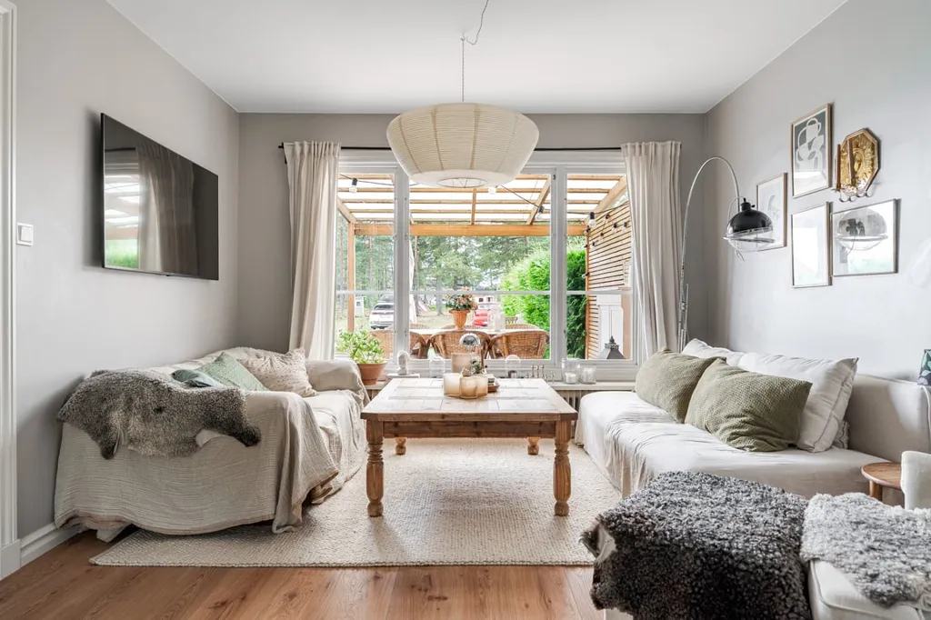 Séjour - Modernised Terraced House with Garden in Hille