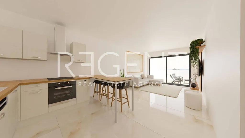 Köök - Two-Bedroom Apartment with Sea View in Blato