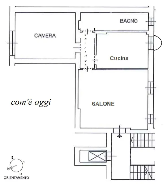 Planimetria - Two-Bedroom Apartment with Balcony in Milan