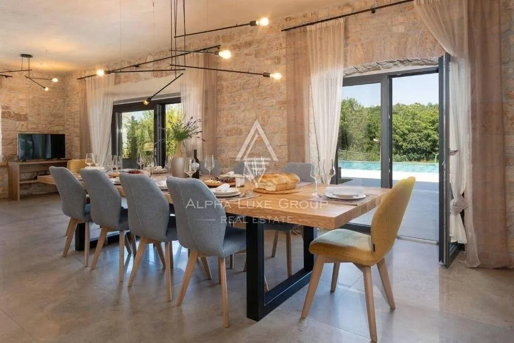Salle à manger - Elegant Villa with Pool in Tinjan, Istria