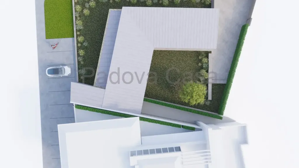 Vue aérienne - Modern Villa with Private Garden in Padua
