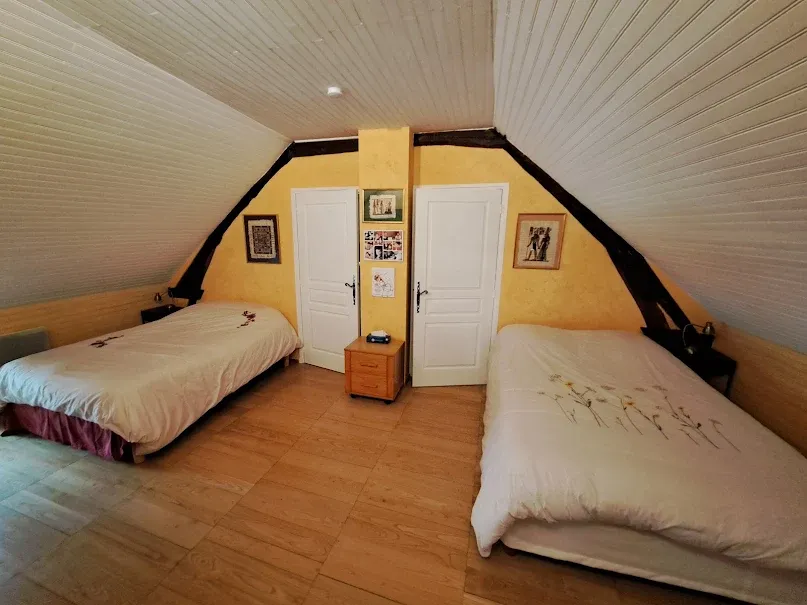 Bedrooms - Renovated Longère with South View near Brive