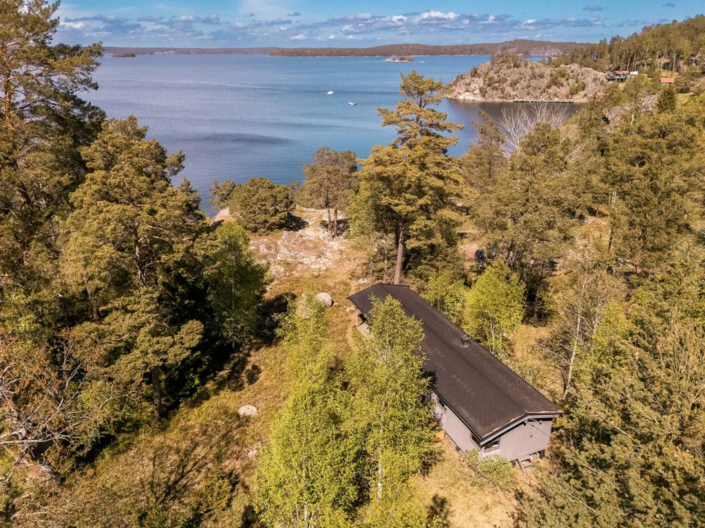 Vue aérienne - Architectural Cottage with Sea View on Muskö