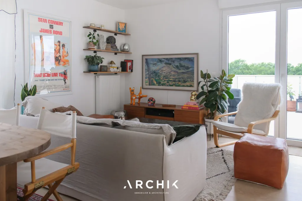 Séjour - Appartement Contemporain avec Terrasse à Lormont