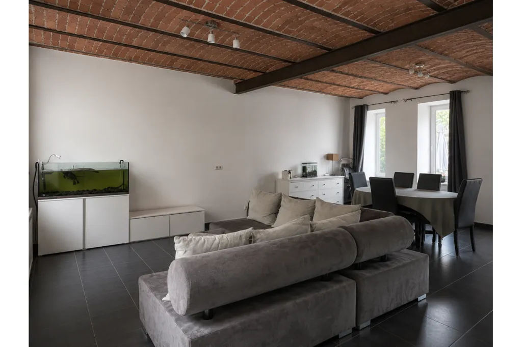 Living Room - Charming House with Terrace in Falaën