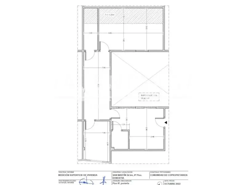 Plan - Apartment with Sea View in San Sebastián Centre