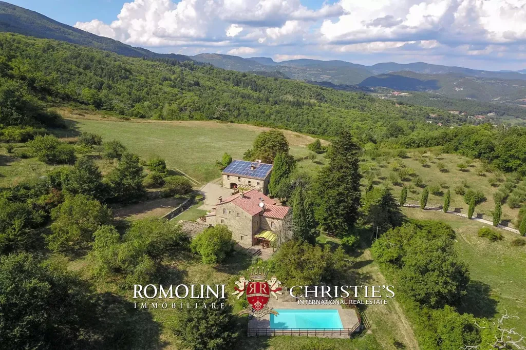Vue aérienne - Organic Farm with Pool in Tuscany