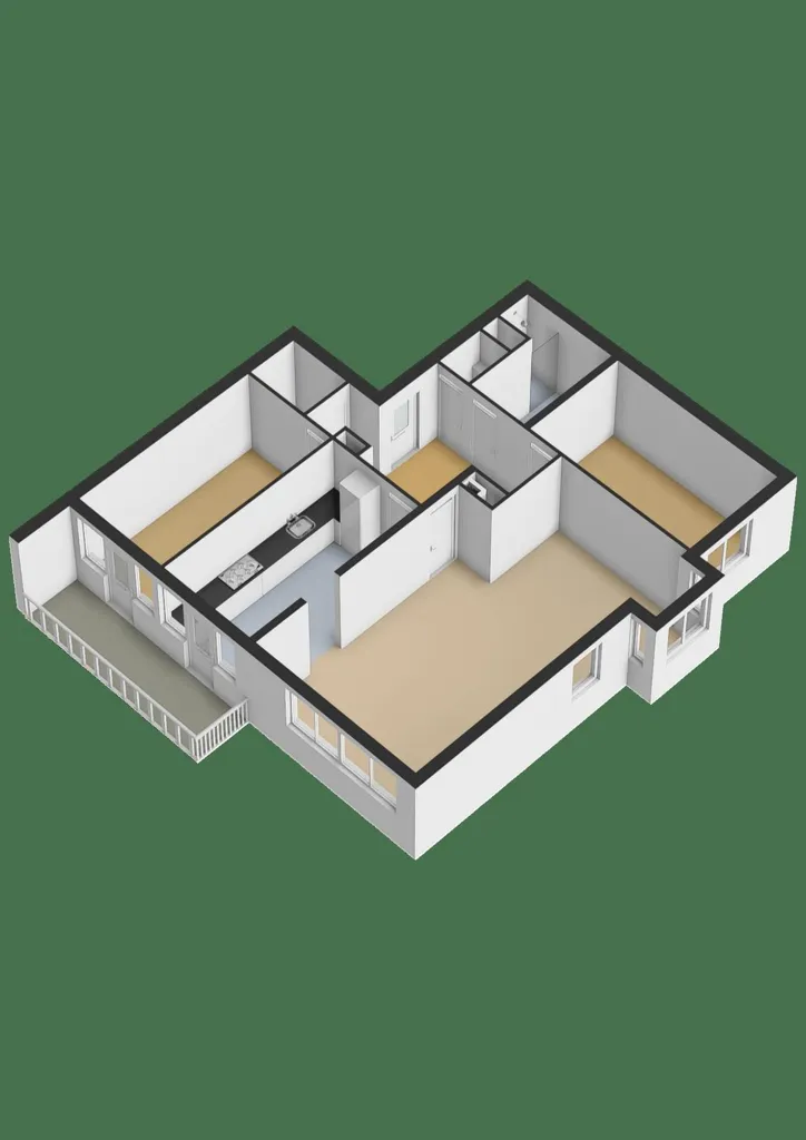 Plaan - Modernised 3-Bedroom Flat with Balcony in Delft