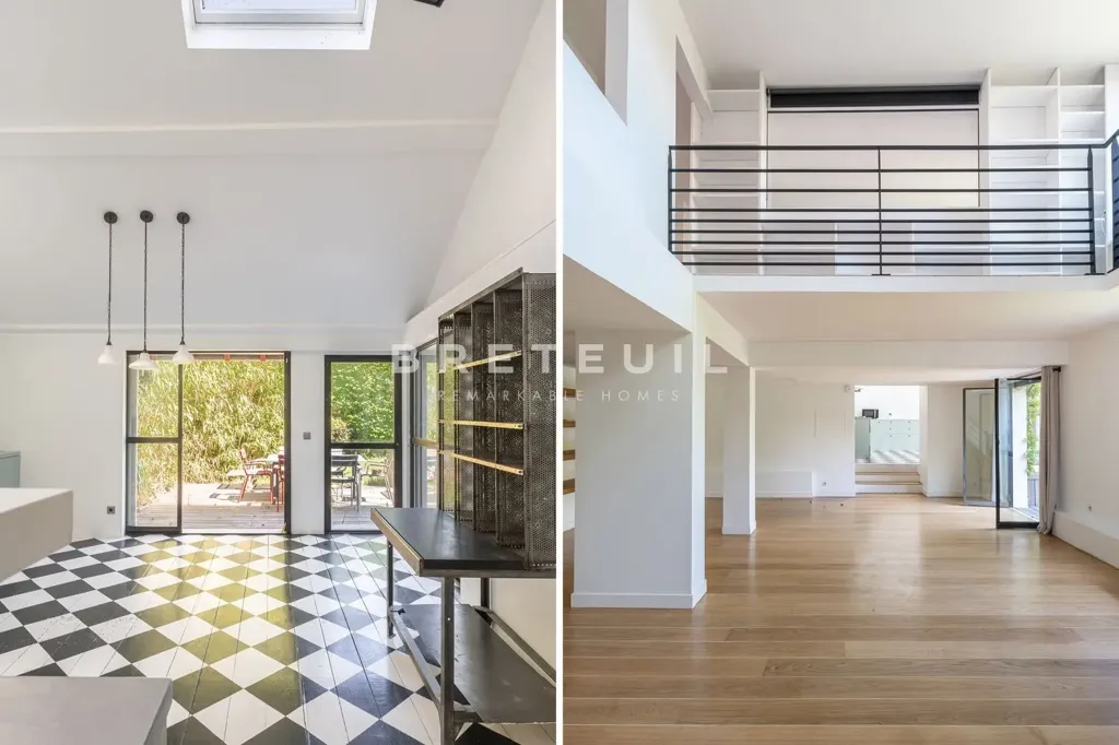 Living Room - Architect's House with Garden in Garches