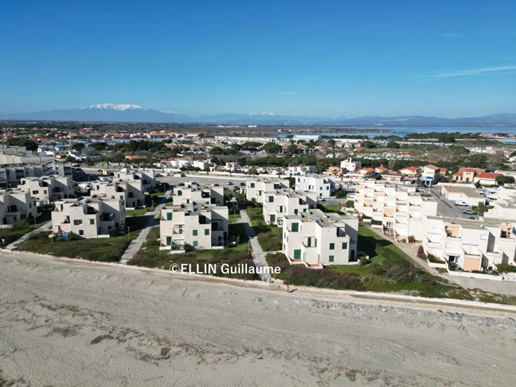 Vue aérienne - Studio Bord de Mer avec Terrasse au Barcarès