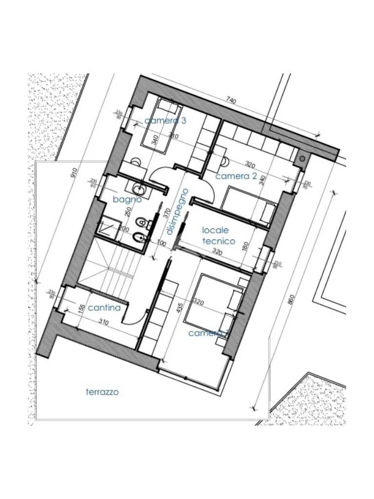 Plan - Villa with Pool in San Benigno Canavese