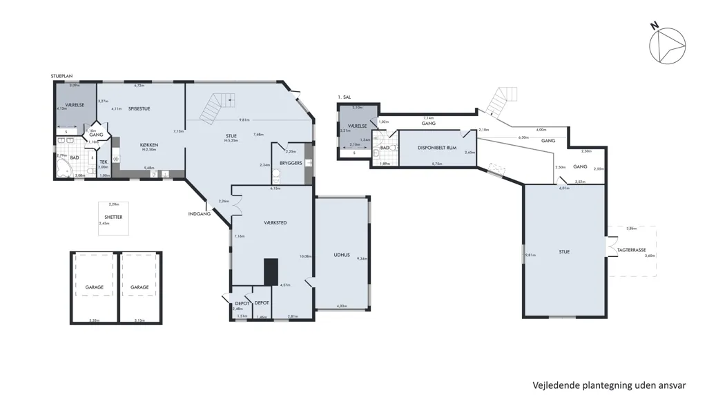 Plaan - Architectural Villa with Garden in Vesterlund