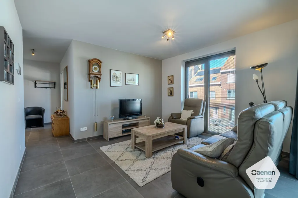 Séjour - Appartement moderne avec terrasse près de la mer à Lombardsijde