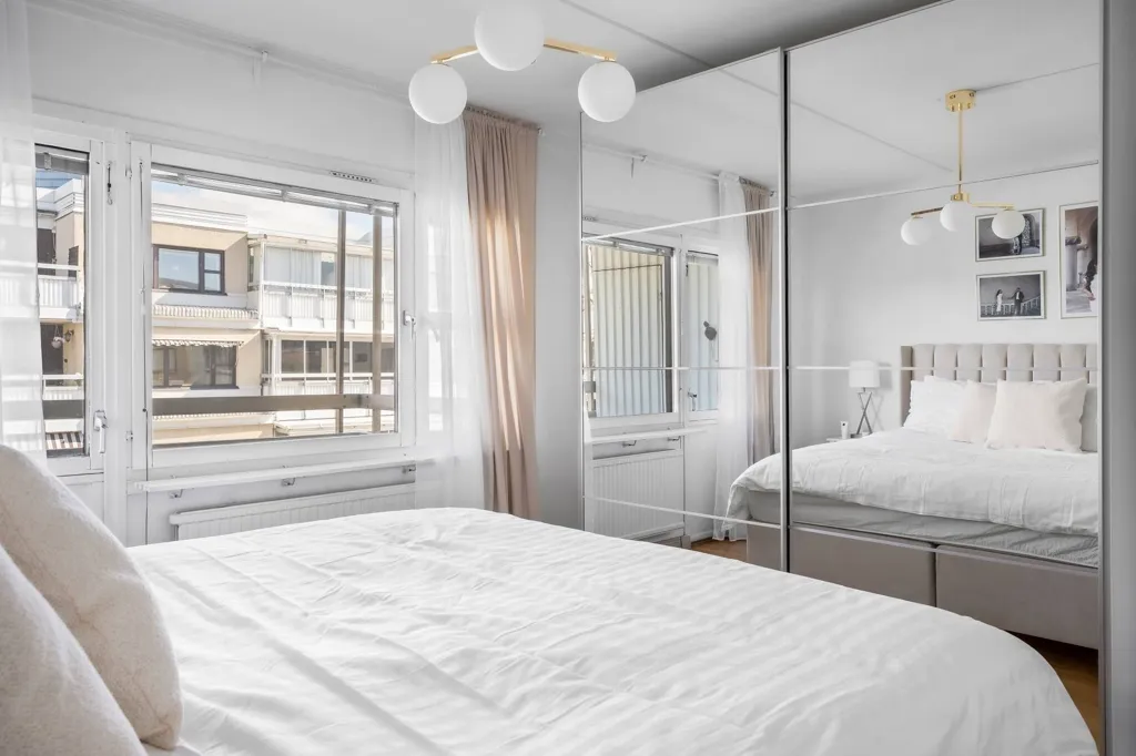 Camere da letto - Open-Plan Flat with Balcony in Kista