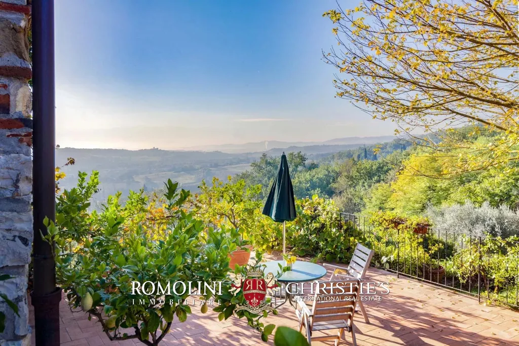 Terrace - Villa with Vineyard and Pool near Florence