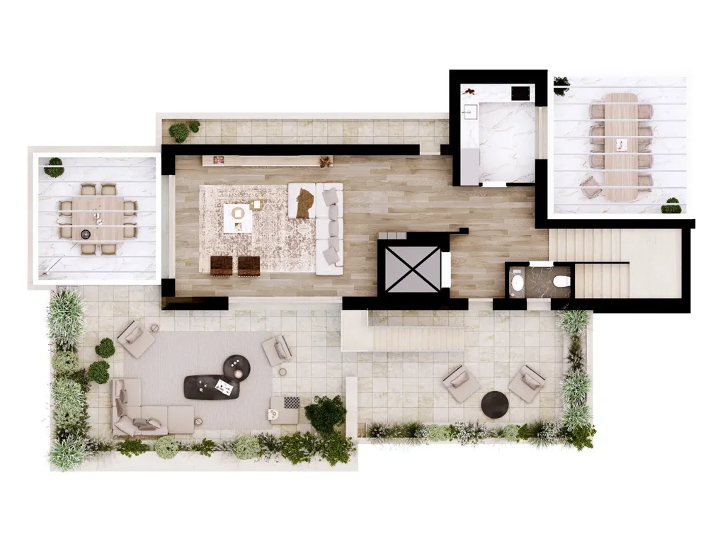 Plaan - Penthouse with 360 View in North Rome