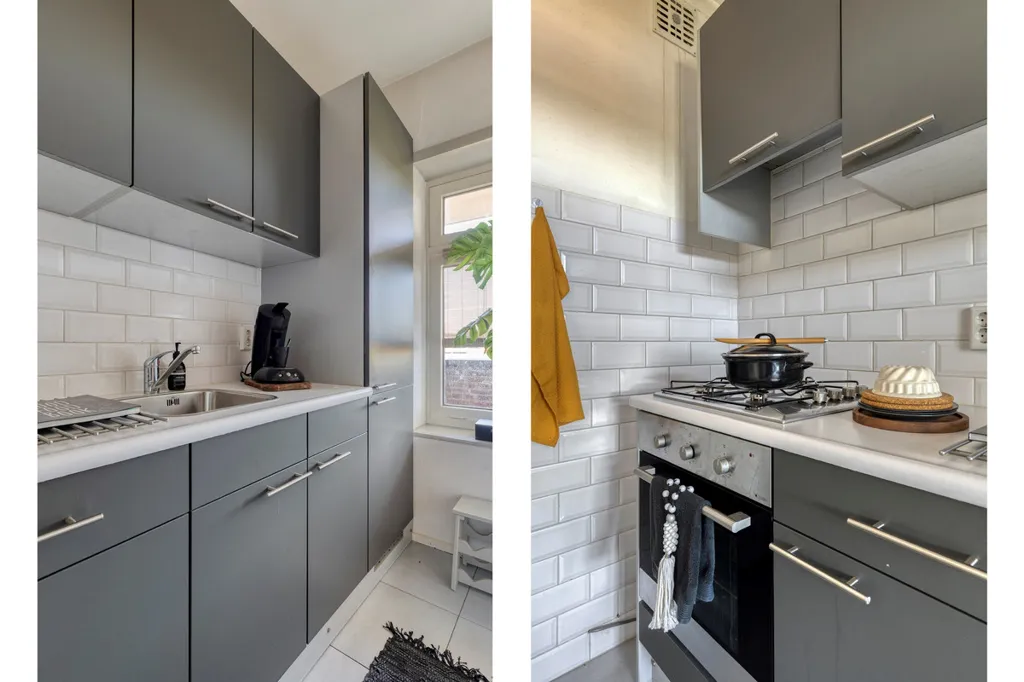 Cuisine - City Centre Flat with Balcony in Hereplein