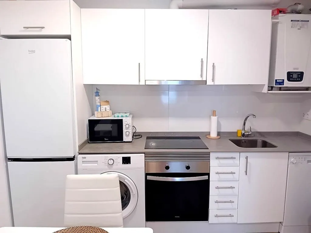 Cuisine - Furnished Flat with Balcony in Santa Lucia