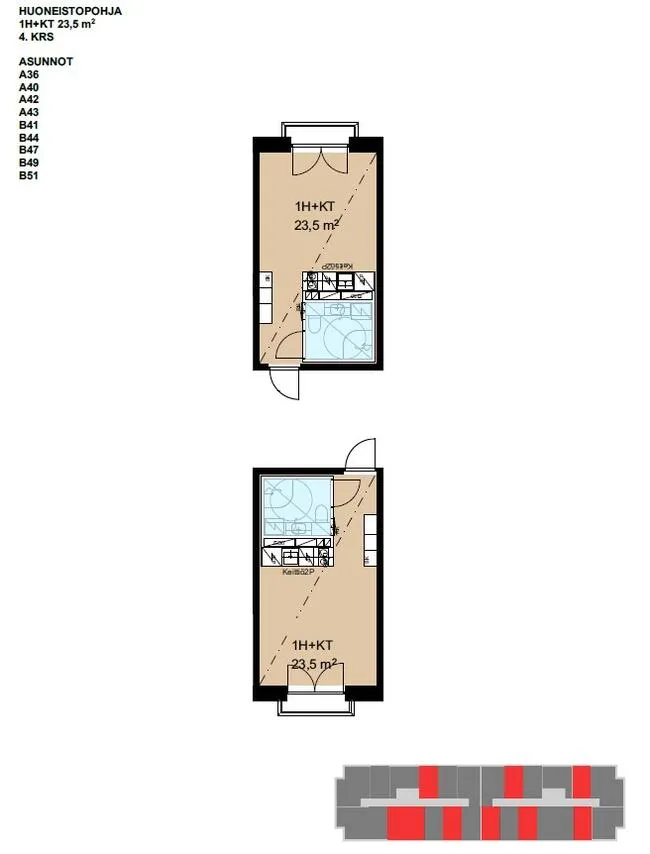 Plan - Bright Studio with Balcony in Ylistönmäki, Jyväskylä