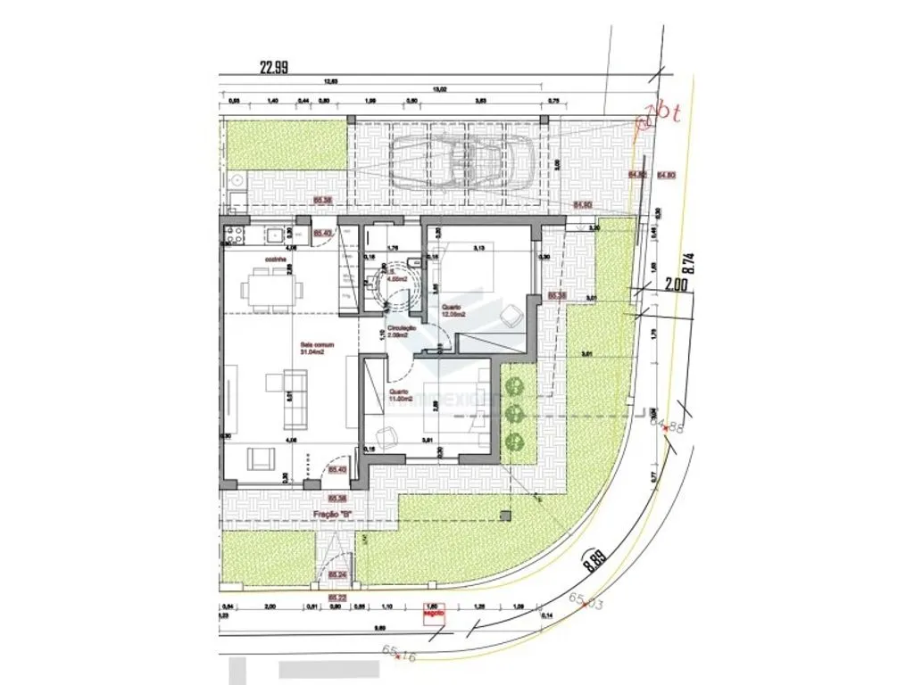 Plan - Modern Semidetached House with Outdoor Space in Seixal