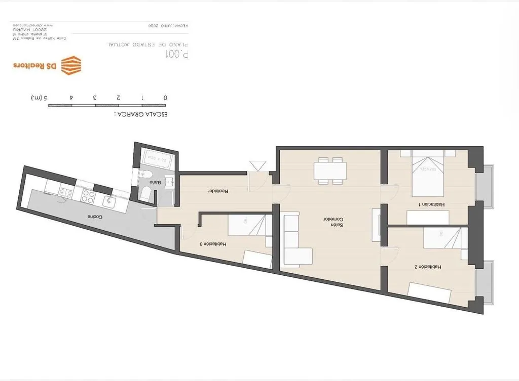 Plan - Luxury Apartment with Balconies in Madrid Centre