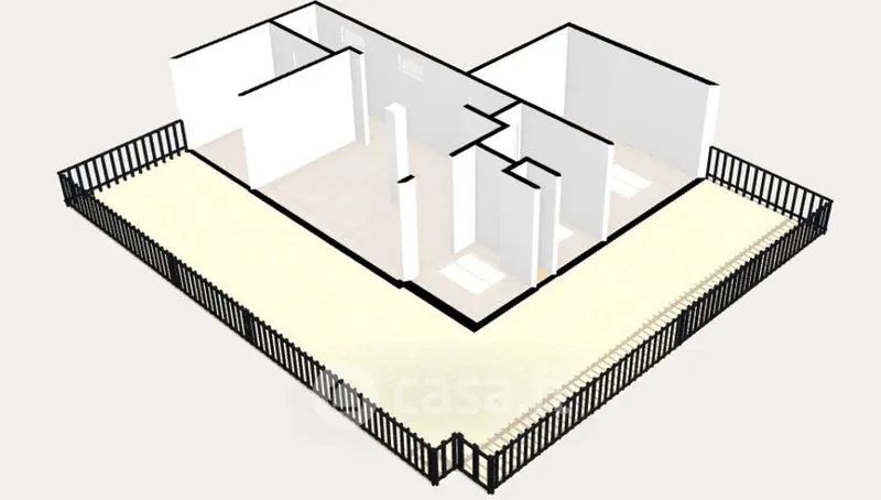 Plan - Attico with Terraced Garden in Genoa