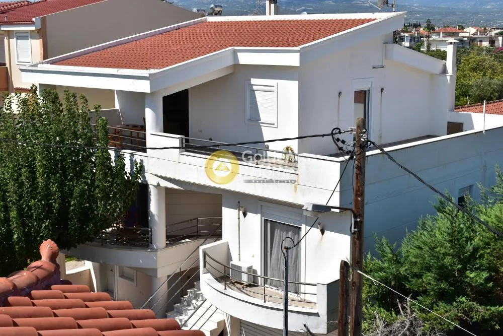 Aerial - Seafront Villa with Garden in Assos-Lexaio