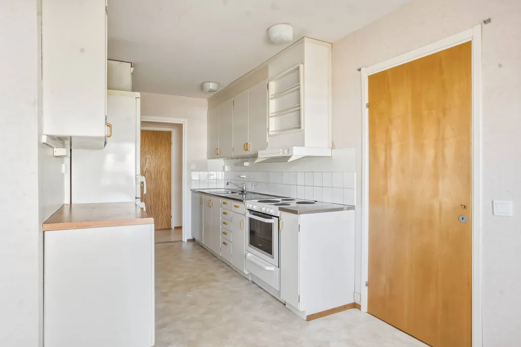 Köök - Apartment with South-Facing Balcony in Västerbotten