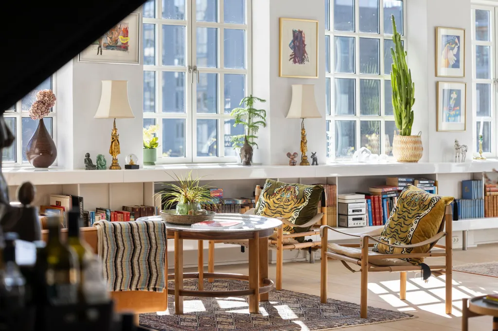 Séjour - Penthouse Duplex with Panoramic View in Copenhagen