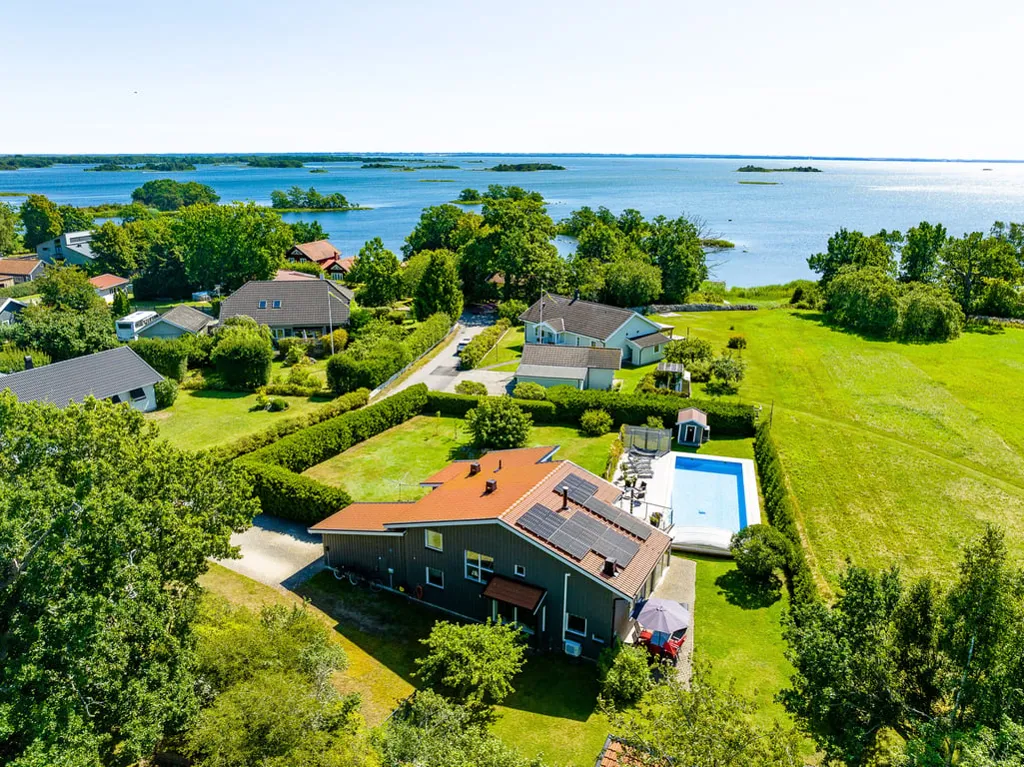 Vue aérienne - Architectural Villa with Sea View in Kalmar