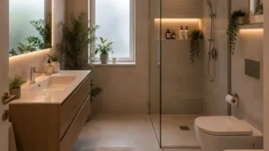Bagni - Rear-Facing Flat with Balcony in Milan