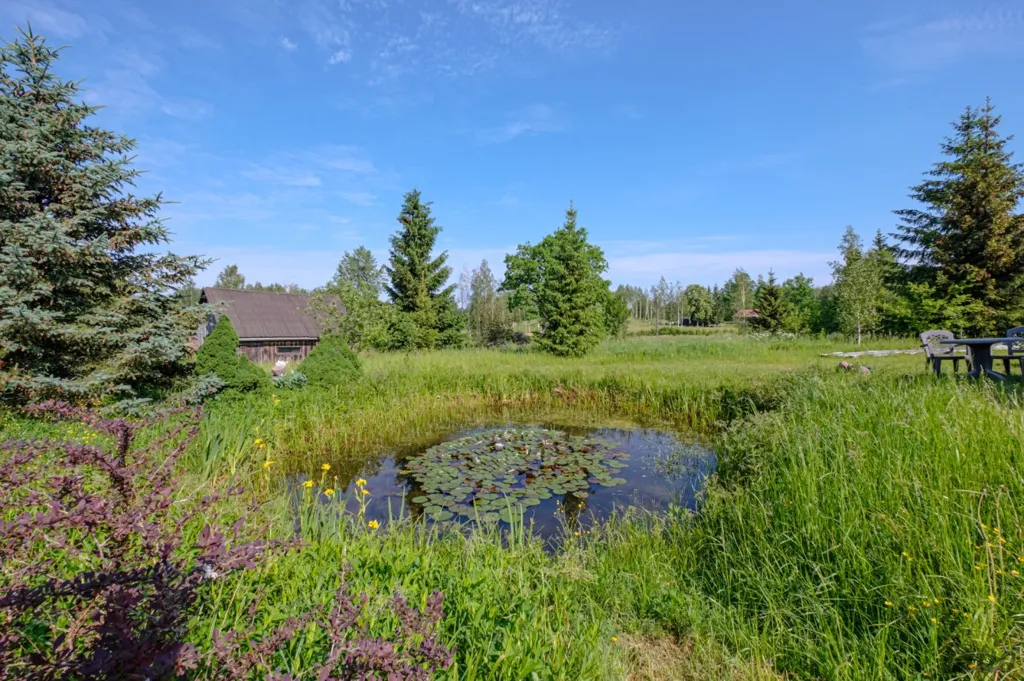 Jardin - Wooden Cottage with Lake View in Cēsis District
