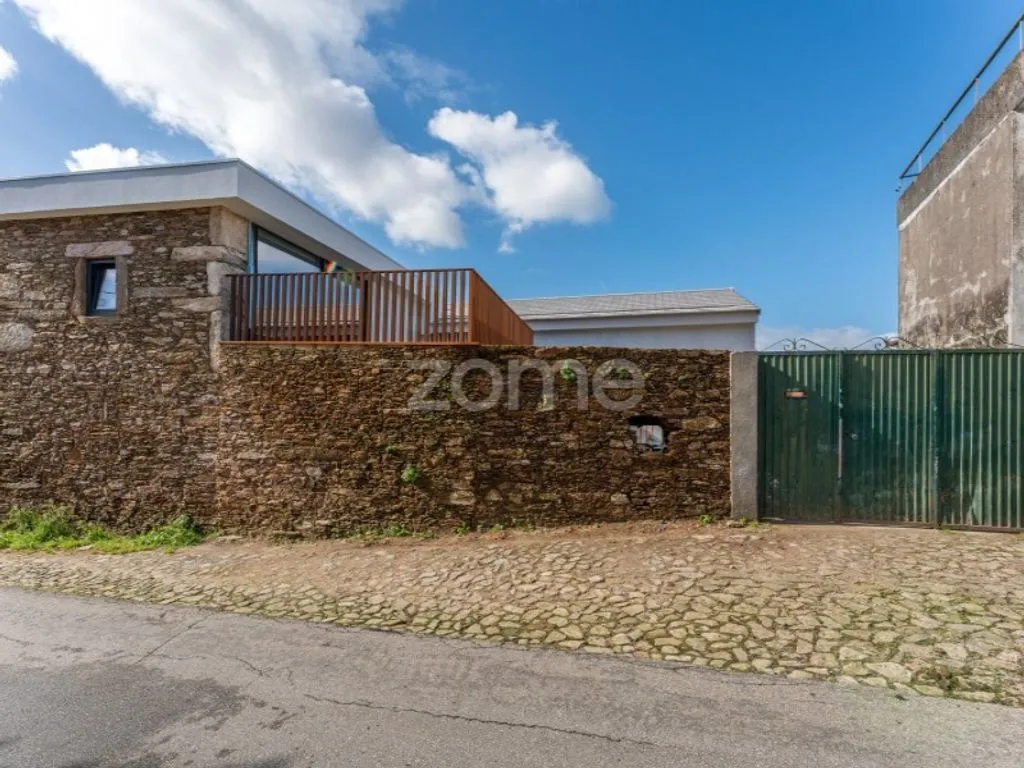 Exterior - Contemporary Stone House with Pool in Caminha