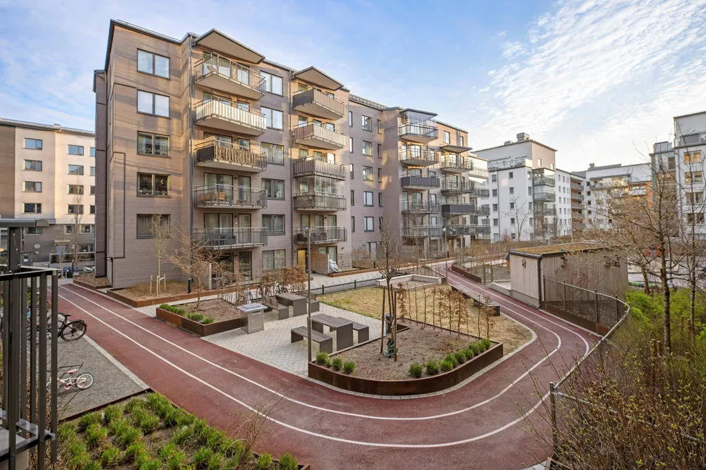 Õhuvaade - Modern Apartment with Balcony in Uppsala