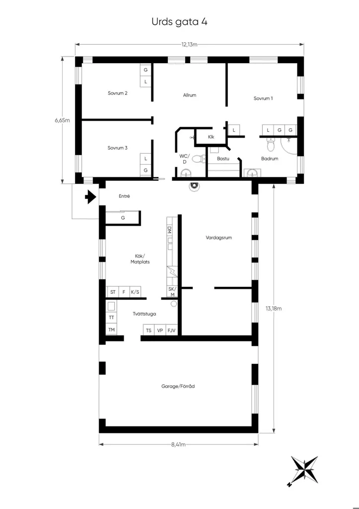 Plan - Modern Villa with Garden in Vikingstad