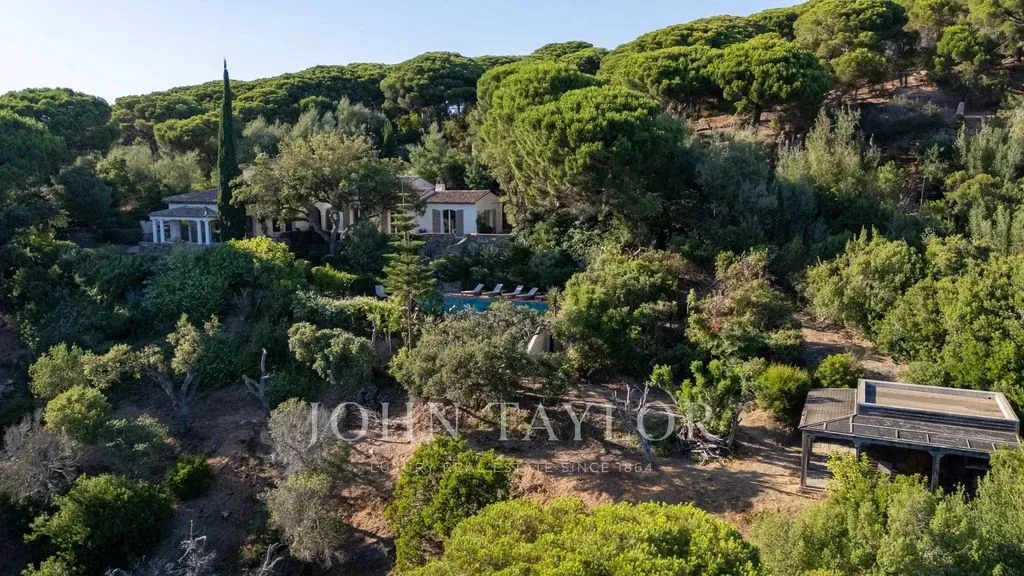 Vue aérienne - Maison de Luxe avec Vue Mer à Ramatuelle