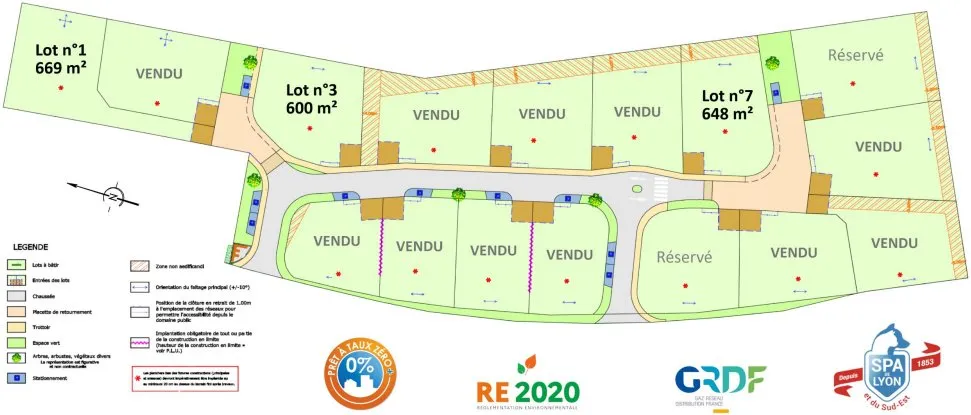 Plan - Maison Neuve avec Jardin à Dompierre-sur-Veyle
