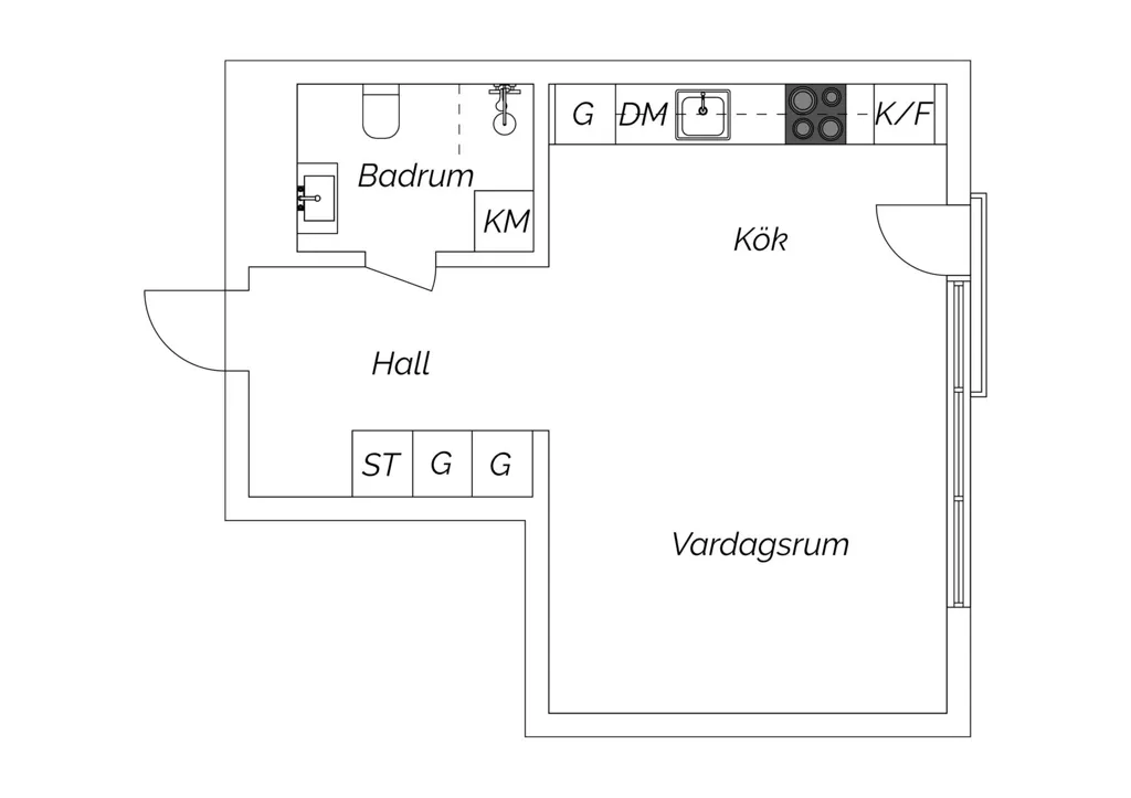 Plaan - Apartment with Garden in Svalvägen