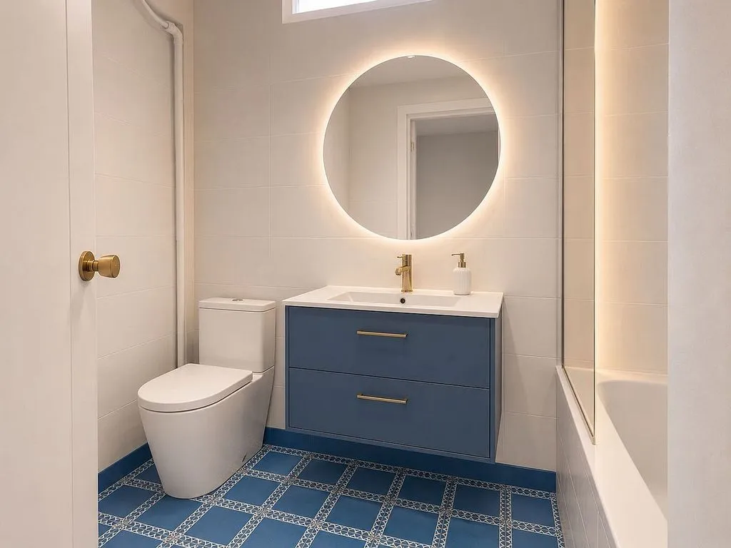 Salles de bain - Apartment with Balcony in Sant Adrià de Besos