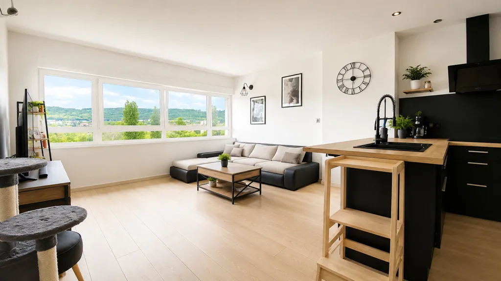 Séjour - Appartement avec Terrasse et Jardin à Bouxières-aux-Dames