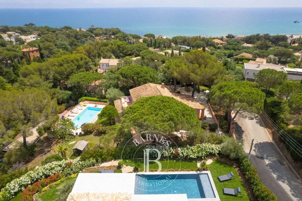 Vue aérienne - Villa Luxe avec Vue Mer à Sainte-Maxime