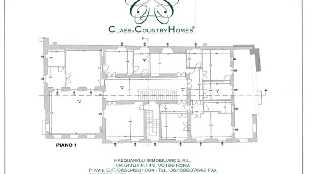 Plan - Historic Villa with Two Residences in Grottaferrata