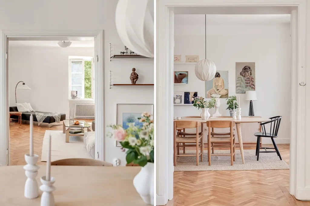 Salle à manger - Charming Corner Apartment with Four-Directional Views in Kristianstad